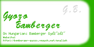 gyozo bamberger business card